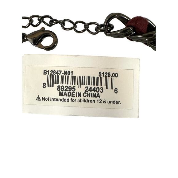 Betsey Johnson Large Crystal Fox Statement Necklace With Bird Charm New W Tags - Picture 6 of 8